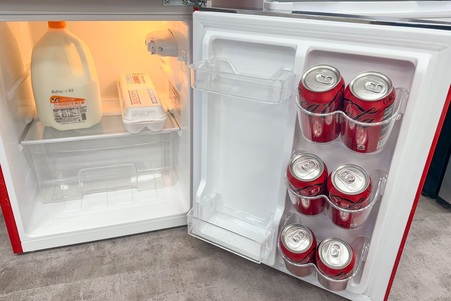 Frigidaire mini fridge interior