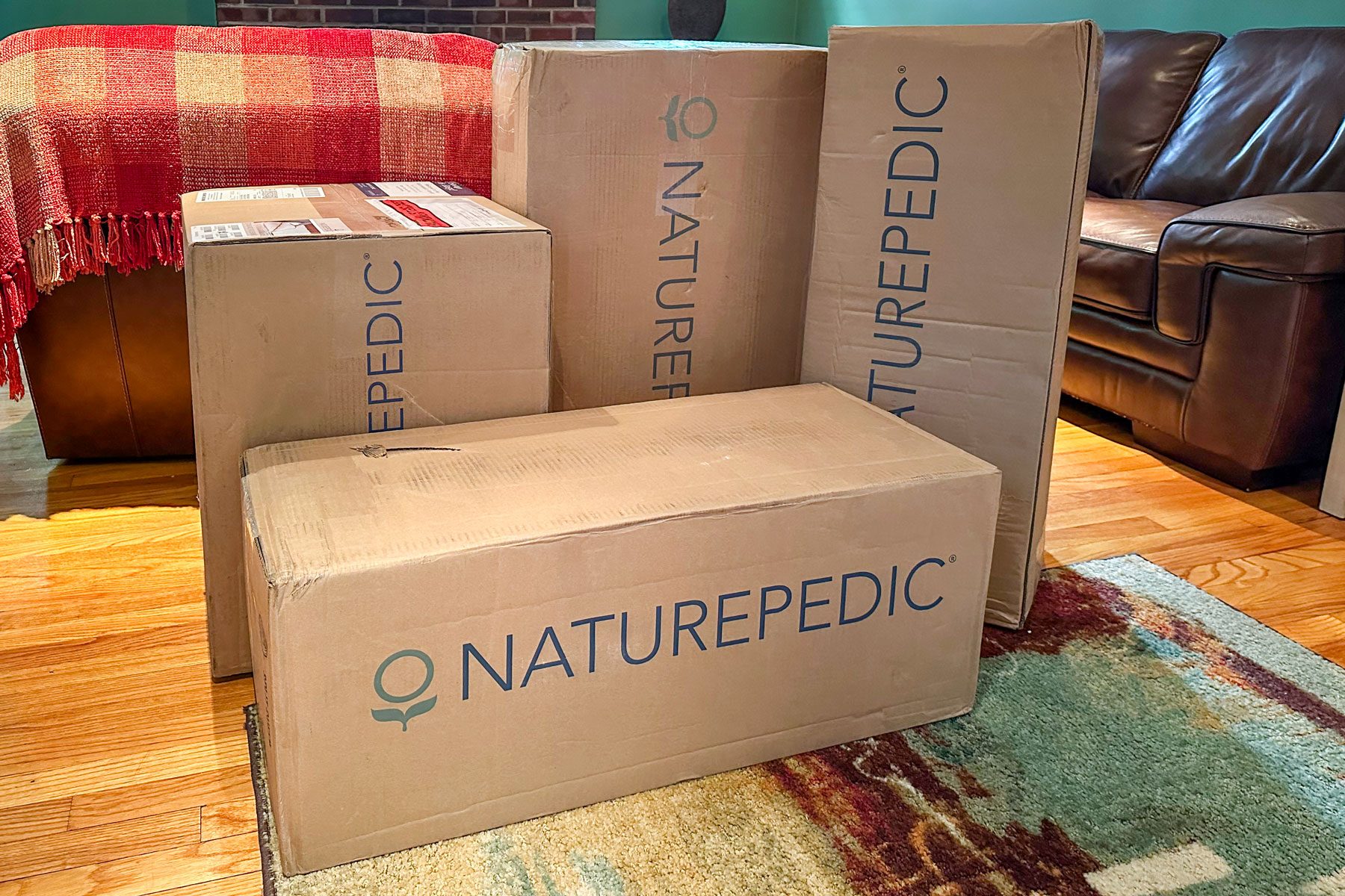 Naturepedic Eos Mattress delivery boxes