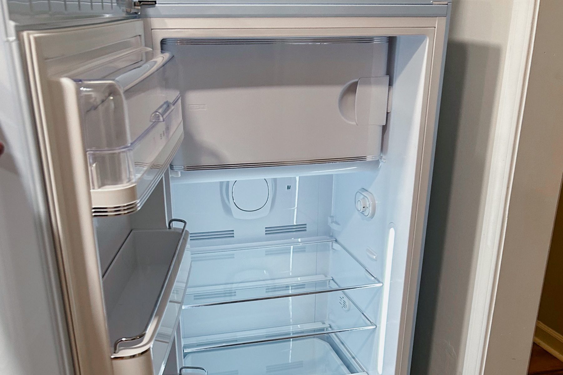 Interior of Smeg Fab 28 Fridge