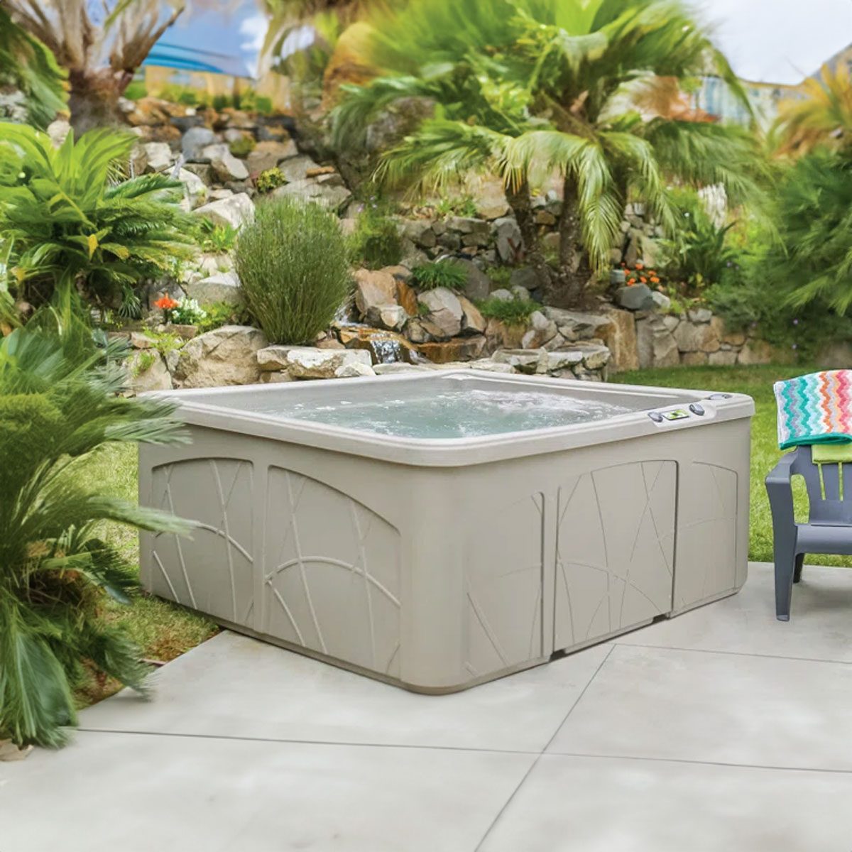 Lifesmart Spas Ls350dx Rectangle 5 Person Plug And Play Hot Tub With Ozonator Ecomm Via Wayfair.com